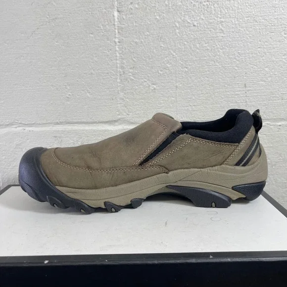 Keen Targhee 2 Soho 1025861 Brown Leather Hiking Shoes Slip On Men's Size 11 US